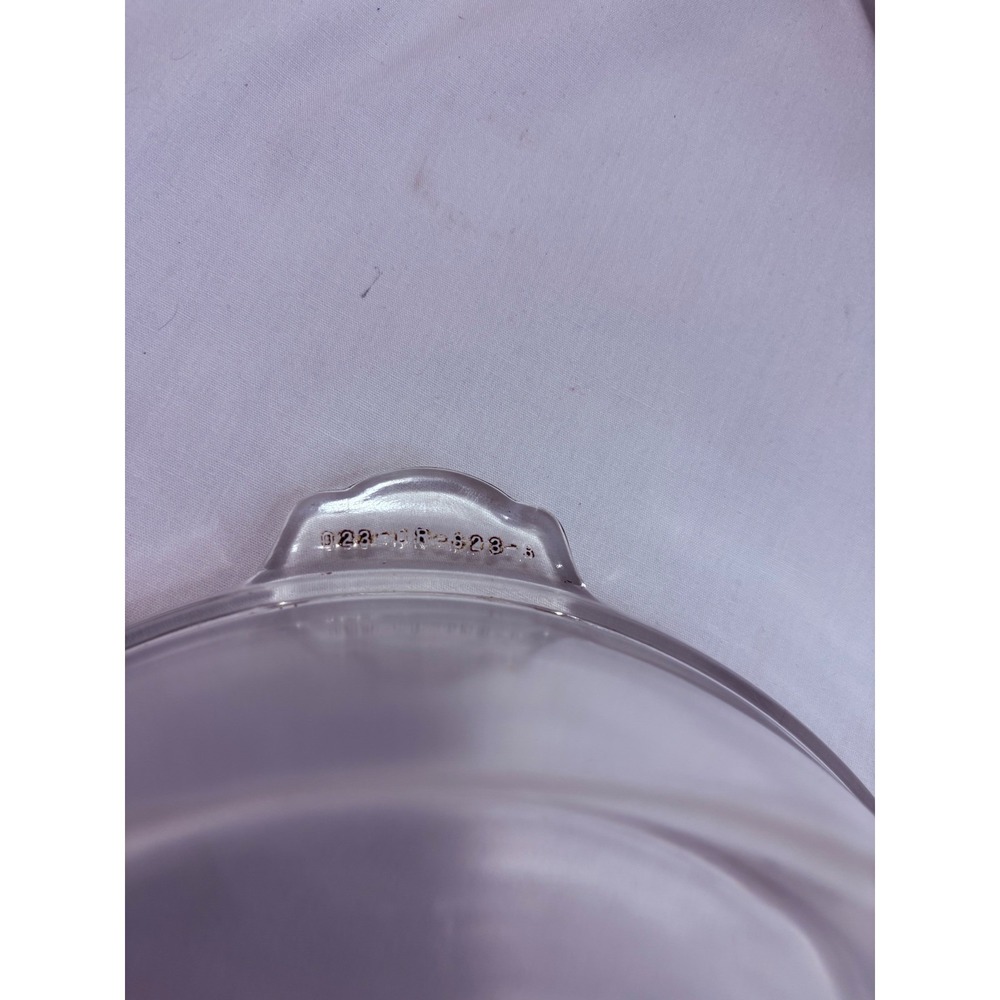 Pyrex Clear Glass Etched Floral Casserole Dish with Silver Filigree Cradle Antq - Picture 6 of 12